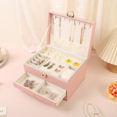 (Neu) Schmuckkästchen aus Rosa Leder