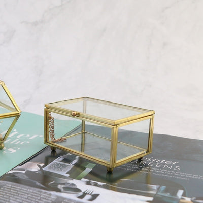Schmuckschatulle Gold Glas