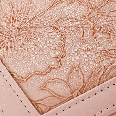 Schmuckkästchen aus PU-Leder mit Blumenmotiv