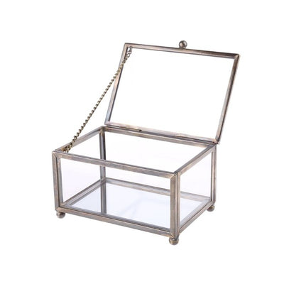 Schmuckkästchen Glas Silber