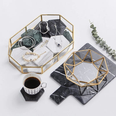 Schmuckkästchen Glas Gold