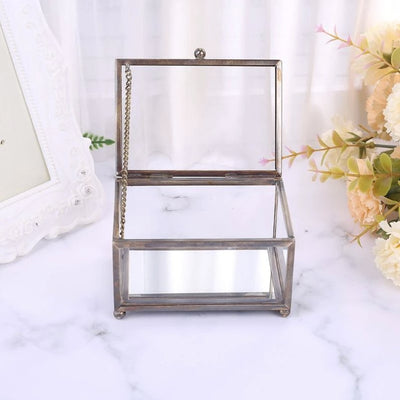 Schmuckkästchen Glas Silber