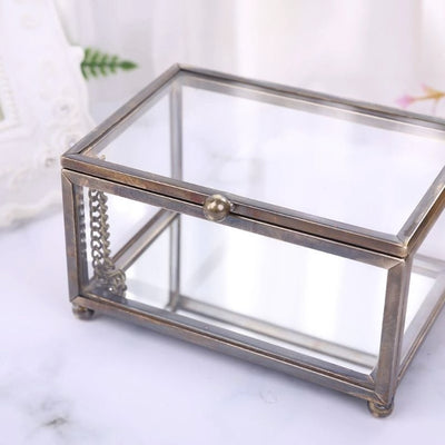 Schmuckkästchen Glas Silber