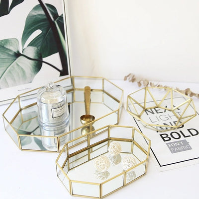 Schmuckkästchen Glas Gold