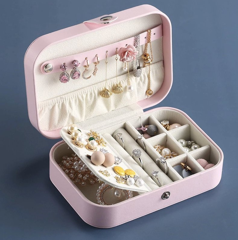 Kleine Rosafarbene Schmuckbox