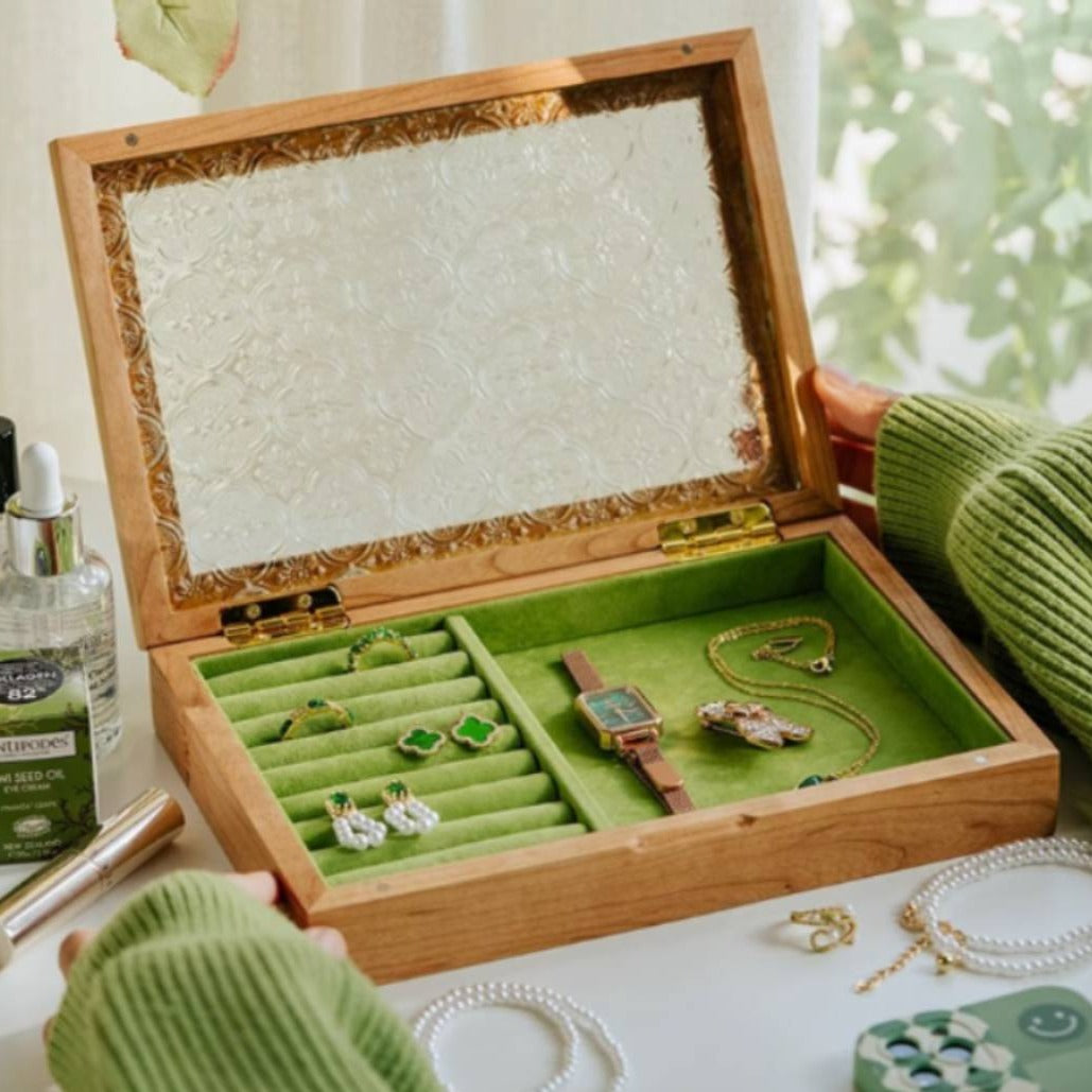 Schmuckkästchen Vintage Glas