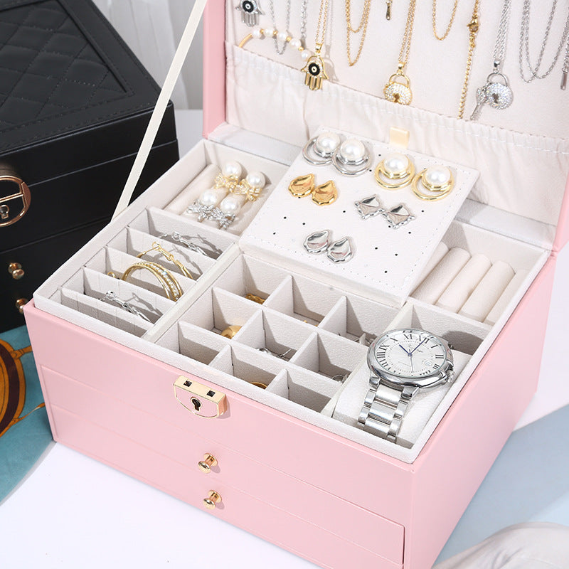 (Neu) Schmuckkästchen aus Rosa Leder