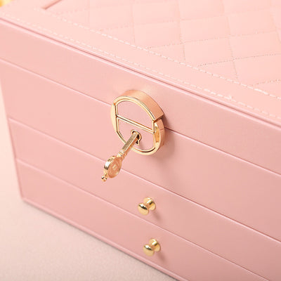 (Neu) Schmuckkästchen aus Rosa Leder