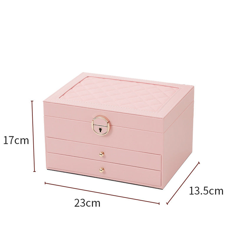 (Neu) Schmuckkästchen aus Rosa Leder