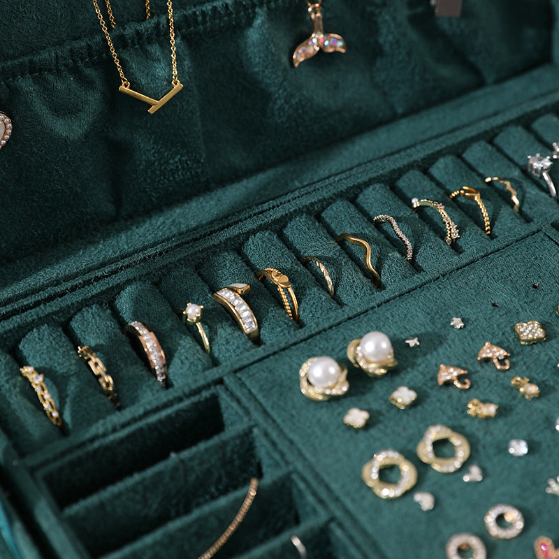 Schmuckkästchen Samt Grün