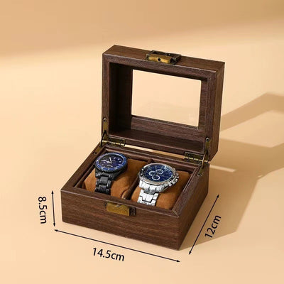 Holz Uhrenbox für 2 Uhren