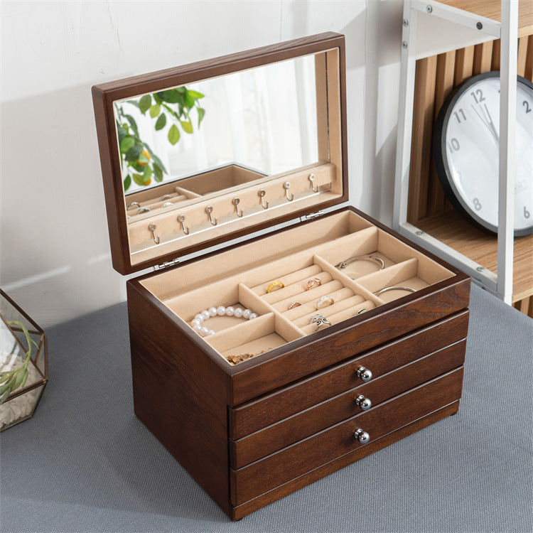 Schmuckkasten Holz Mit Glasdeckel