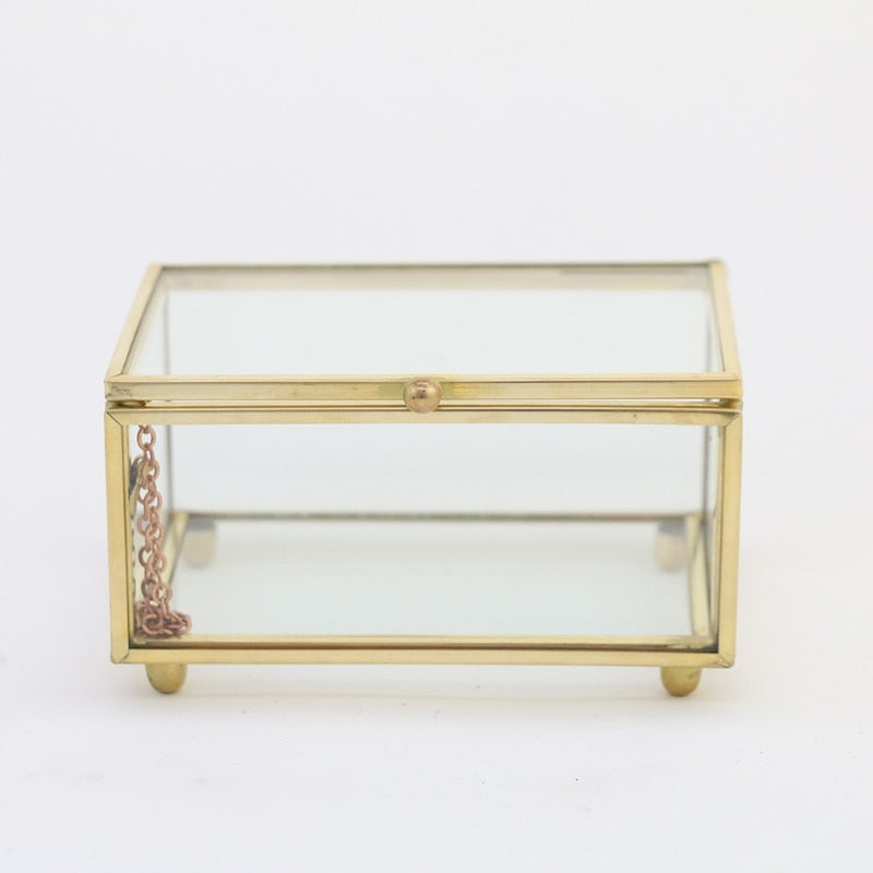 Schmuckschatulle Gold Glas