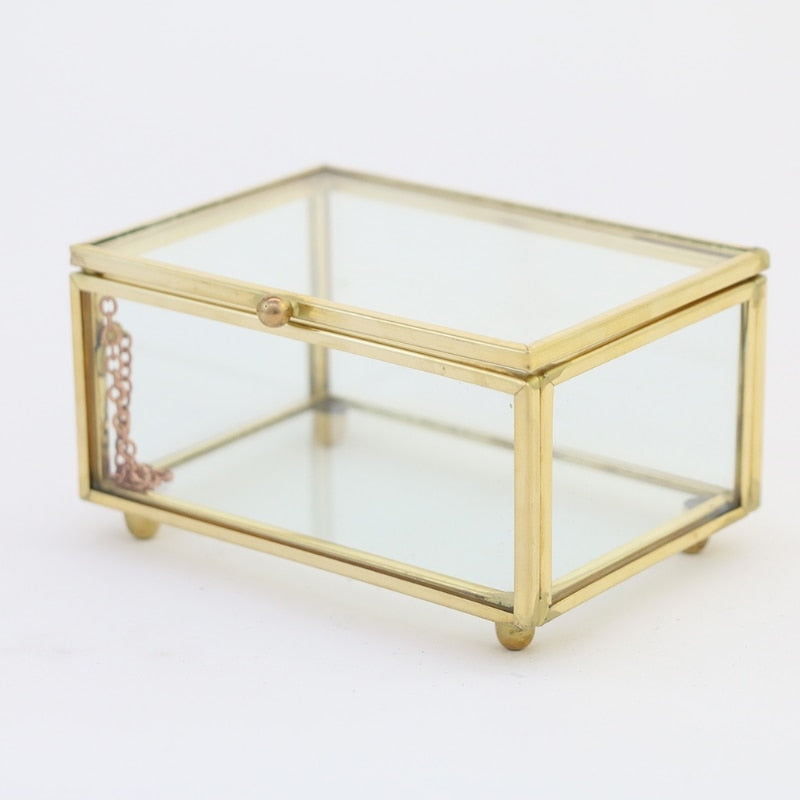 Schmuckschatulle Gold Glas
