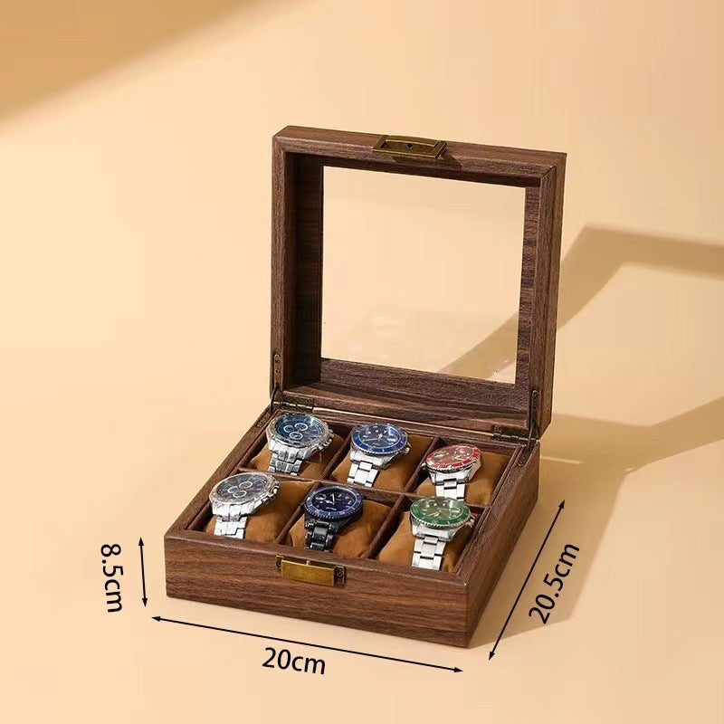 Holz Uhrenbox für 6 Uhren