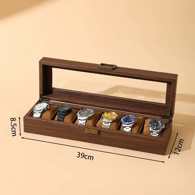 Holz Uhrenbox für 6 Uhren