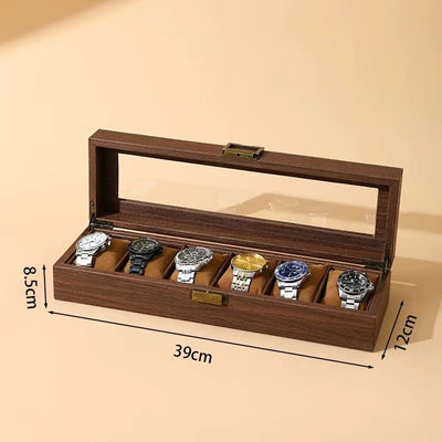Holz Uhrenbox für 6 Uhren