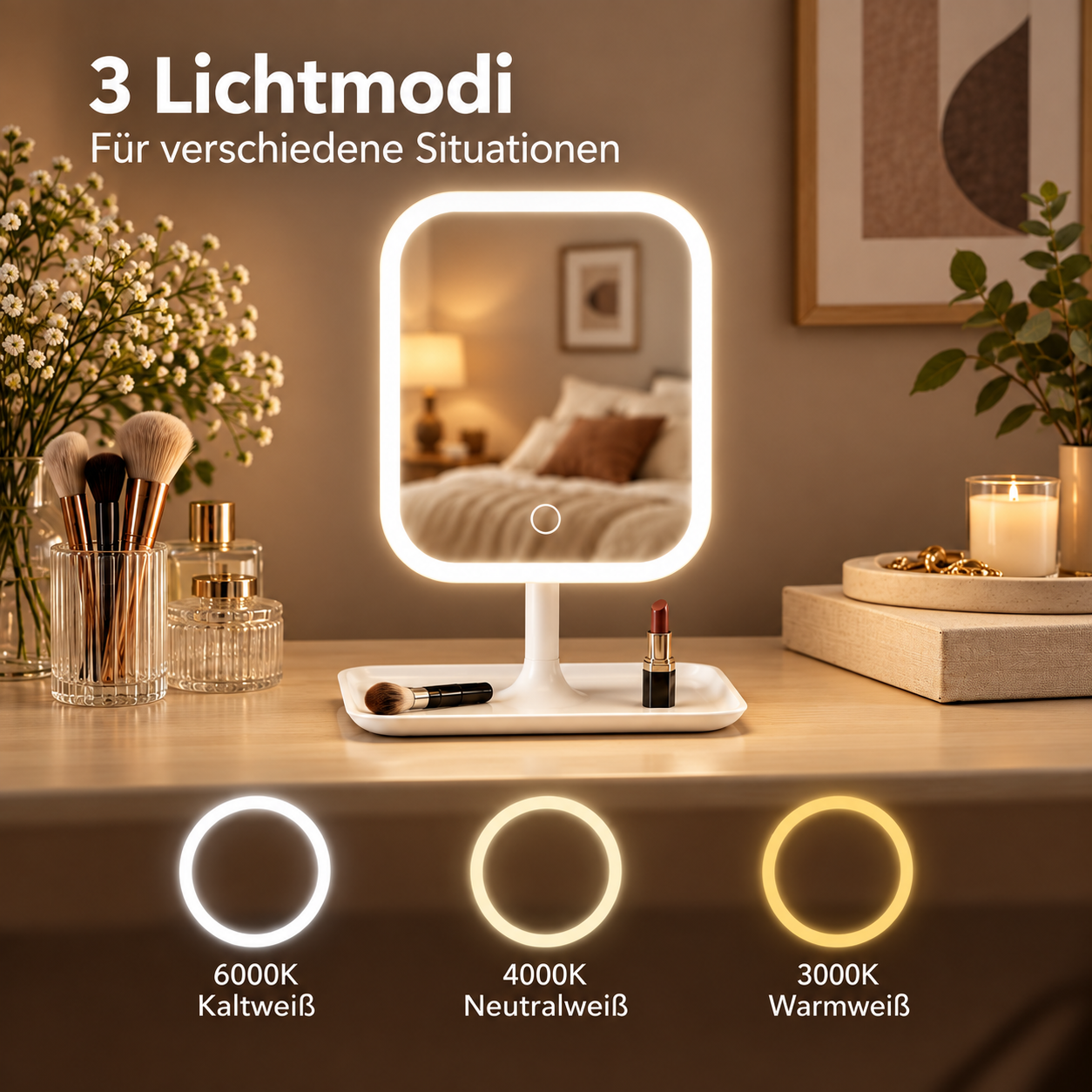 Kosmetikspiegel mit LED-Beleuchtung