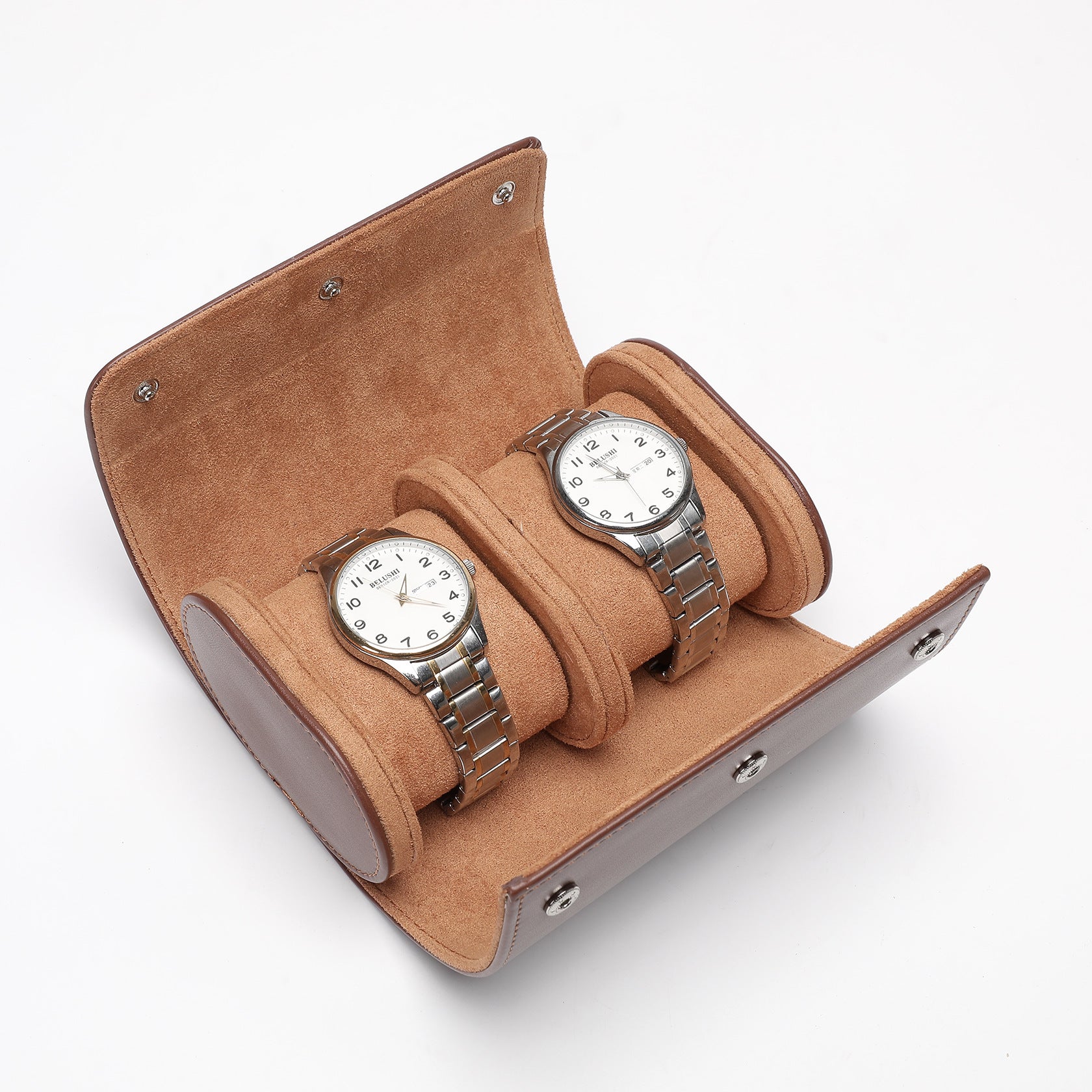 Leder Uhrenrolle für 2 Uhren
