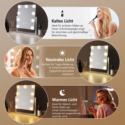 Schminkspiegel Hollywood mit LED-Licht