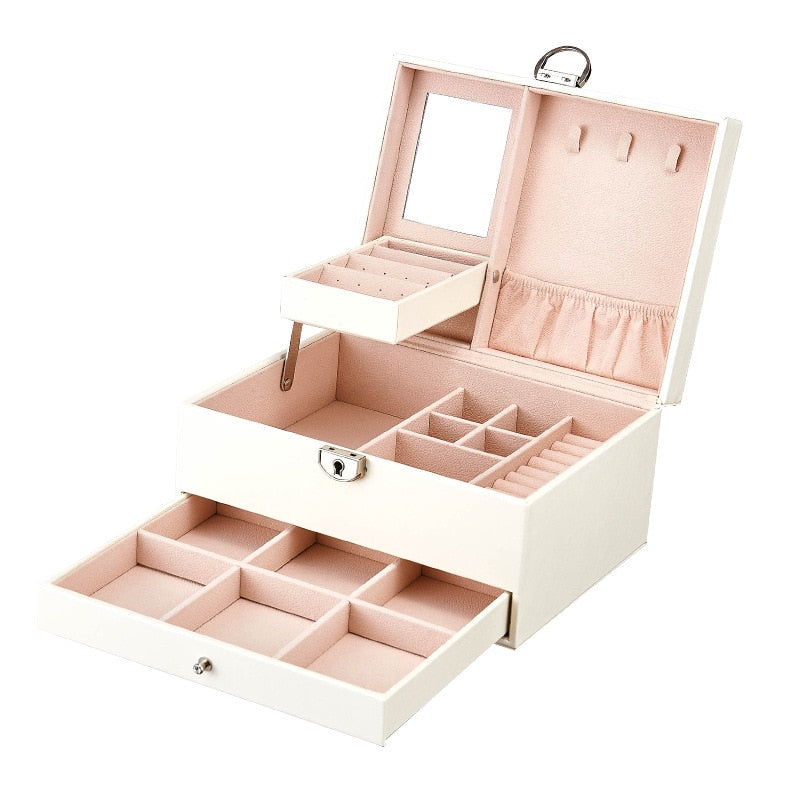 Abschließbarer Schmuck Organizer mit Schublade