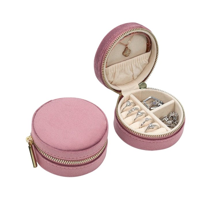 boite-a-bijoux-de-voyage-ronde-en-velours-rose
