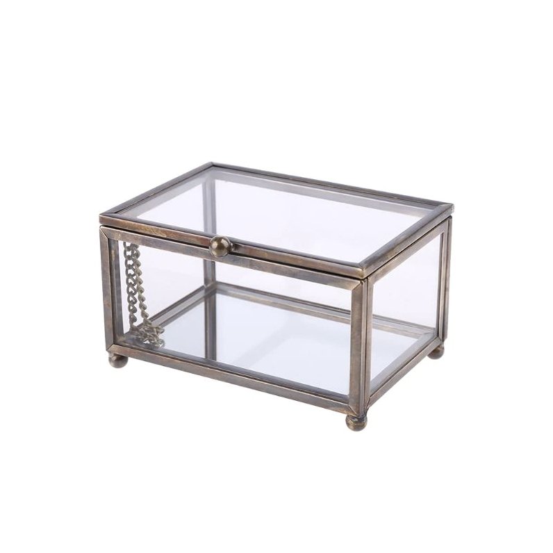 Schmuckkästchen Glas Silber