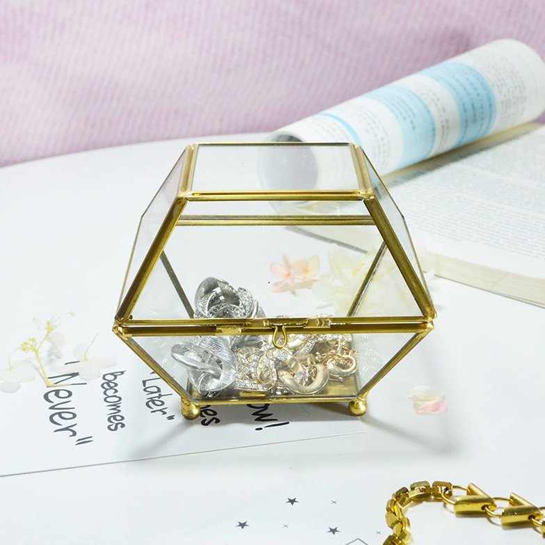 Schmuckkästchen Glas Messing