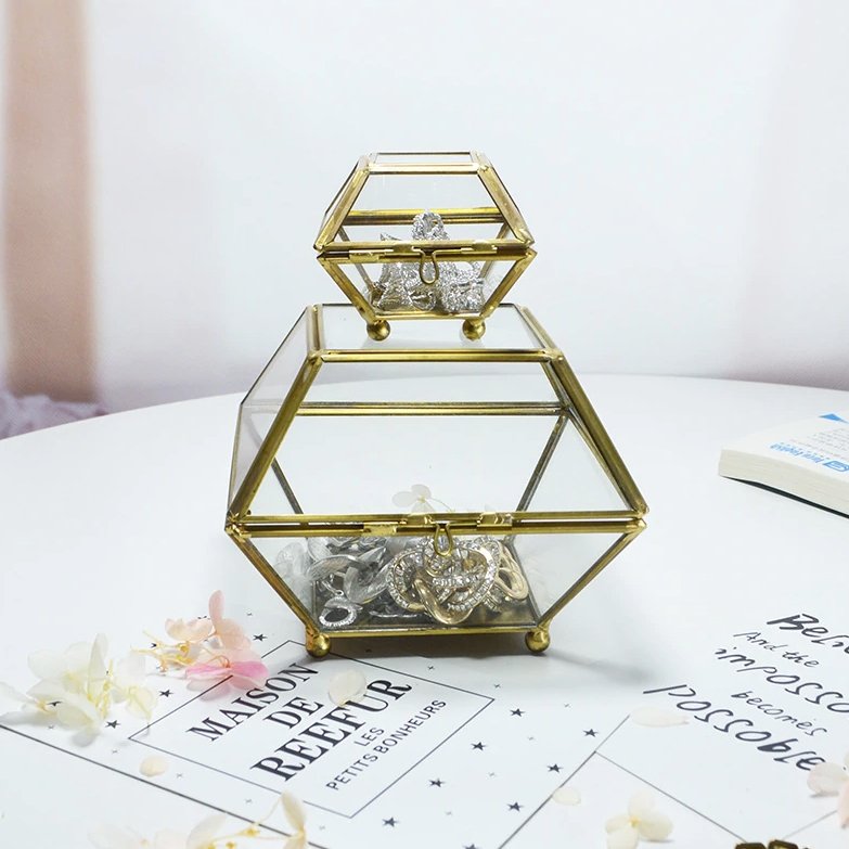 Schmuckkästchen Glas Messing