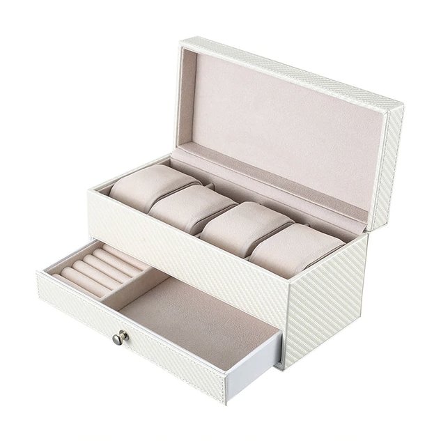 boite-a-bijoux-imitation-carbone-blanche