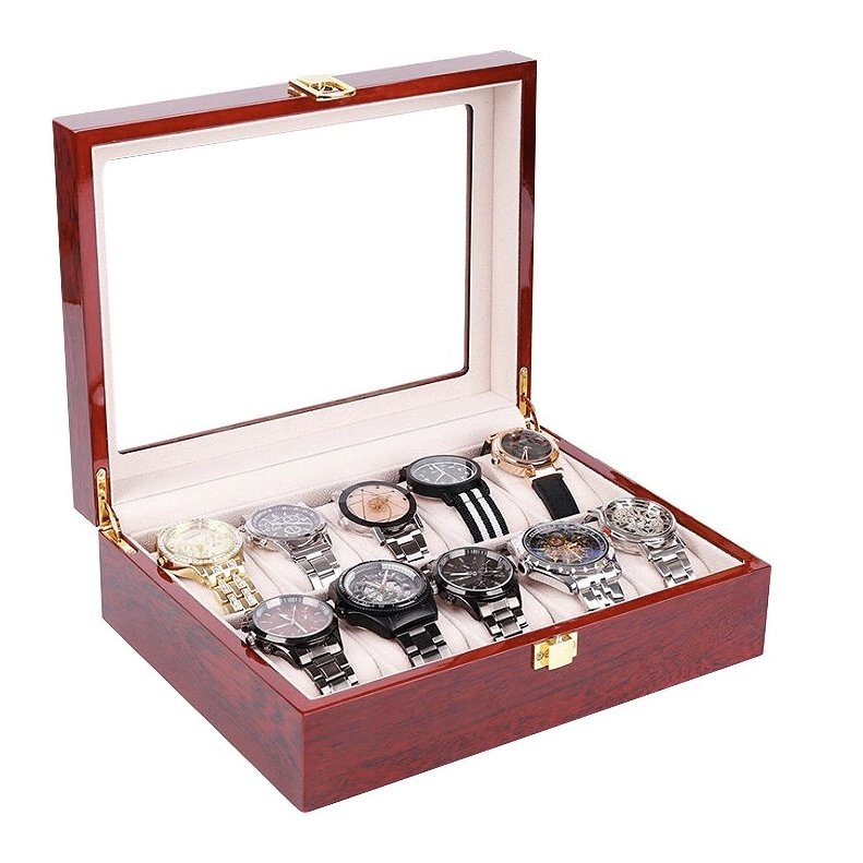 boite-a-montre-bois-laque-10-emplacements