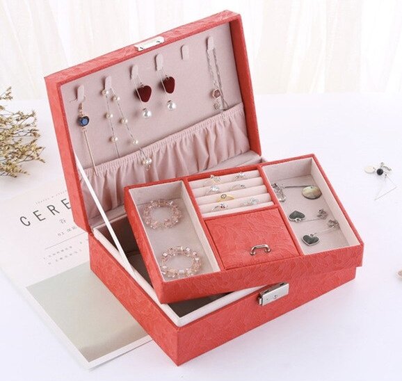 coffret-a-bijoux-simili-cuir-rouge