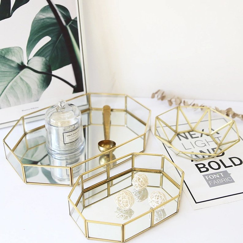 Schmuckkästchen Glas Gold